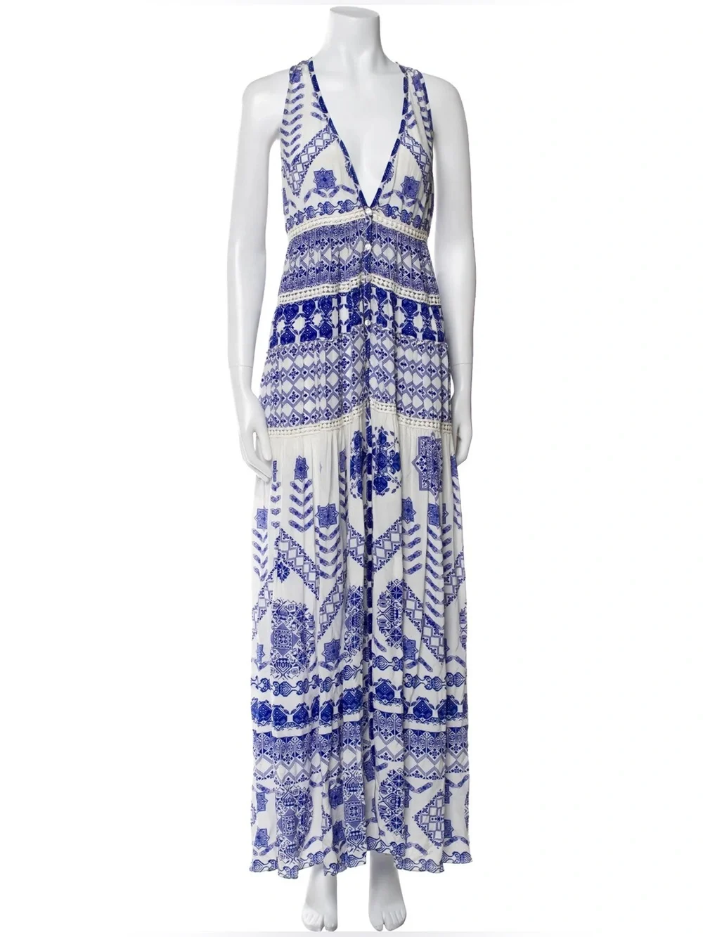 Rococo Sand Silk Lightweight Flowy Summer Dress - Picture 2 of 14